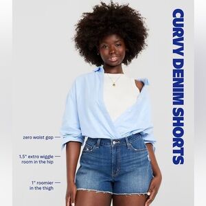 Old Navy denim shorts High Rise Curvy OG Straight shorts